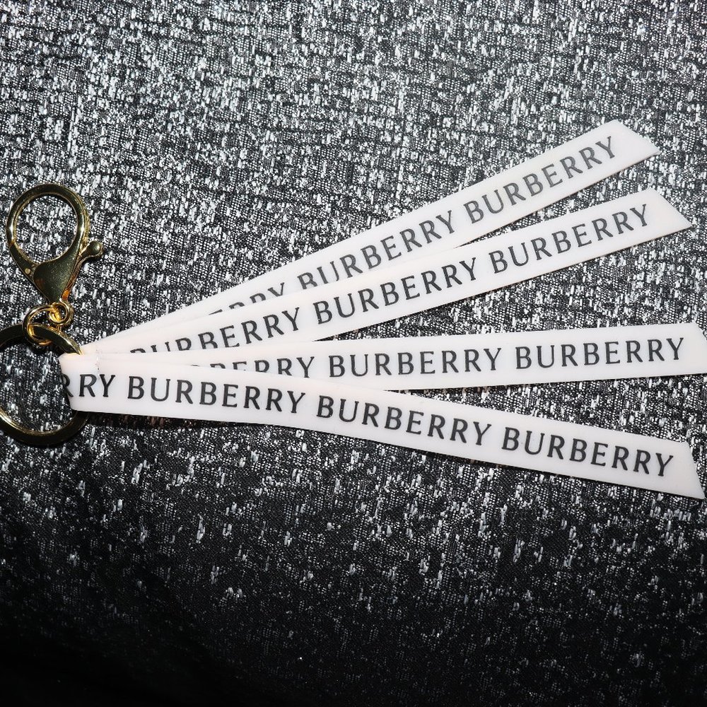 Burberry Silicone Logo Tassel Key Chain Bag Charm